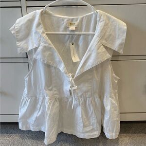 Anthropologie - Maeve White Sleeveless Top